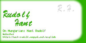 rudolf hant business card